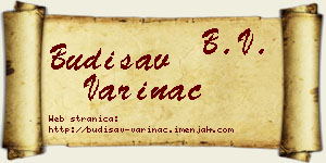 Budisav Varinac vizit kartica